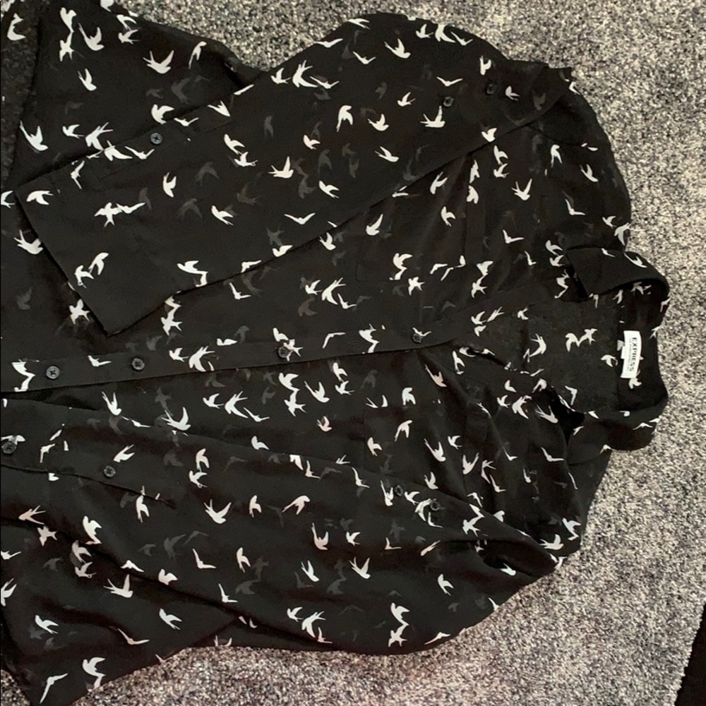 - Black Express bird blouse